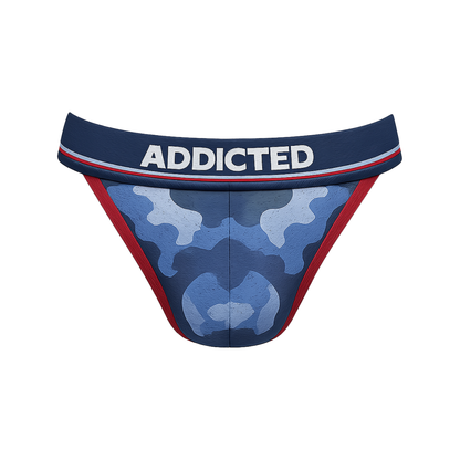 ADDICTED Camo Mesh Push Up Bikini Slip hombre Navy