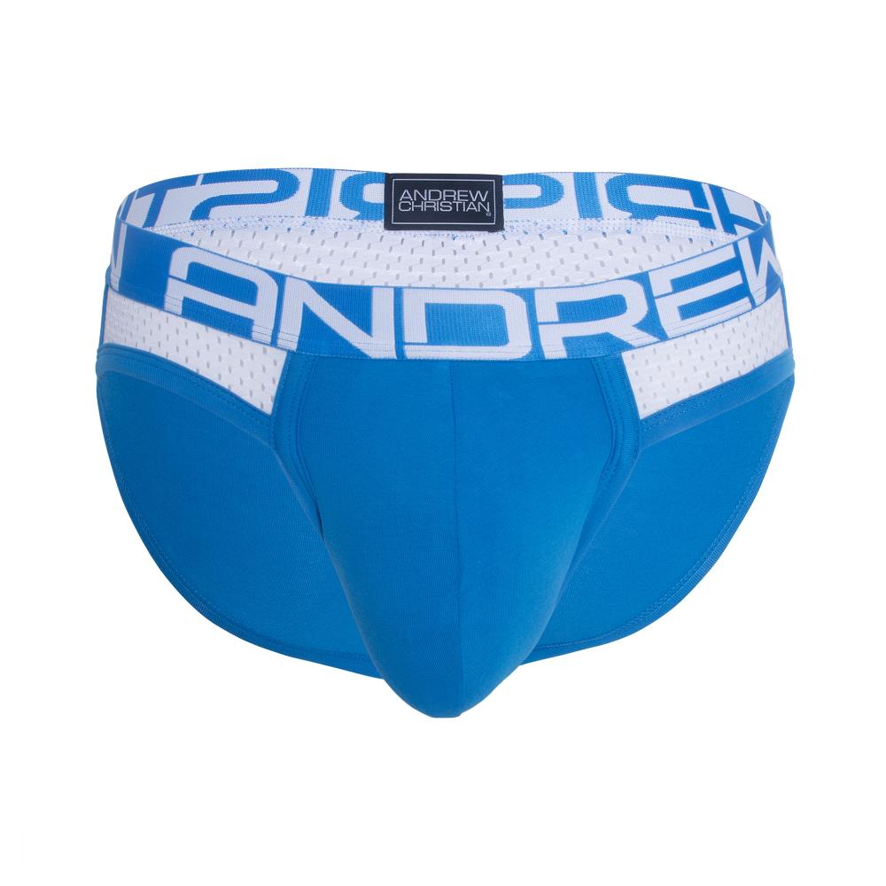Andrew Christian SHOW-IT Sports Mesh Brief Electric Blue/White