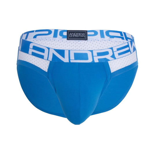 Andrew Christian SHOW-IT Sports Mesh Brief Electric Blue/White